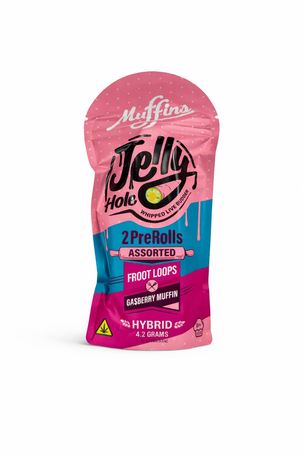 MUFFINS THCA JELLY HOLE 4.25GM PREROLLS 2 PACK