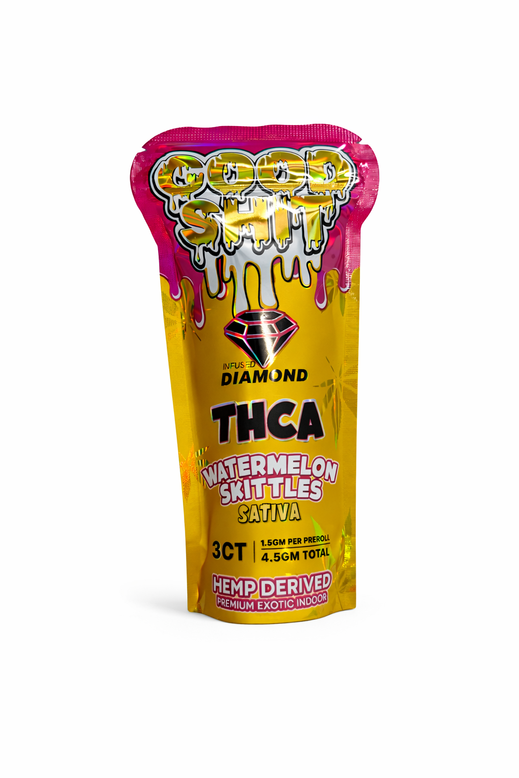 GOOD SHIT PREMIUM EXOTIC DIAMOND THCA PRE ROLLS 3 PACK