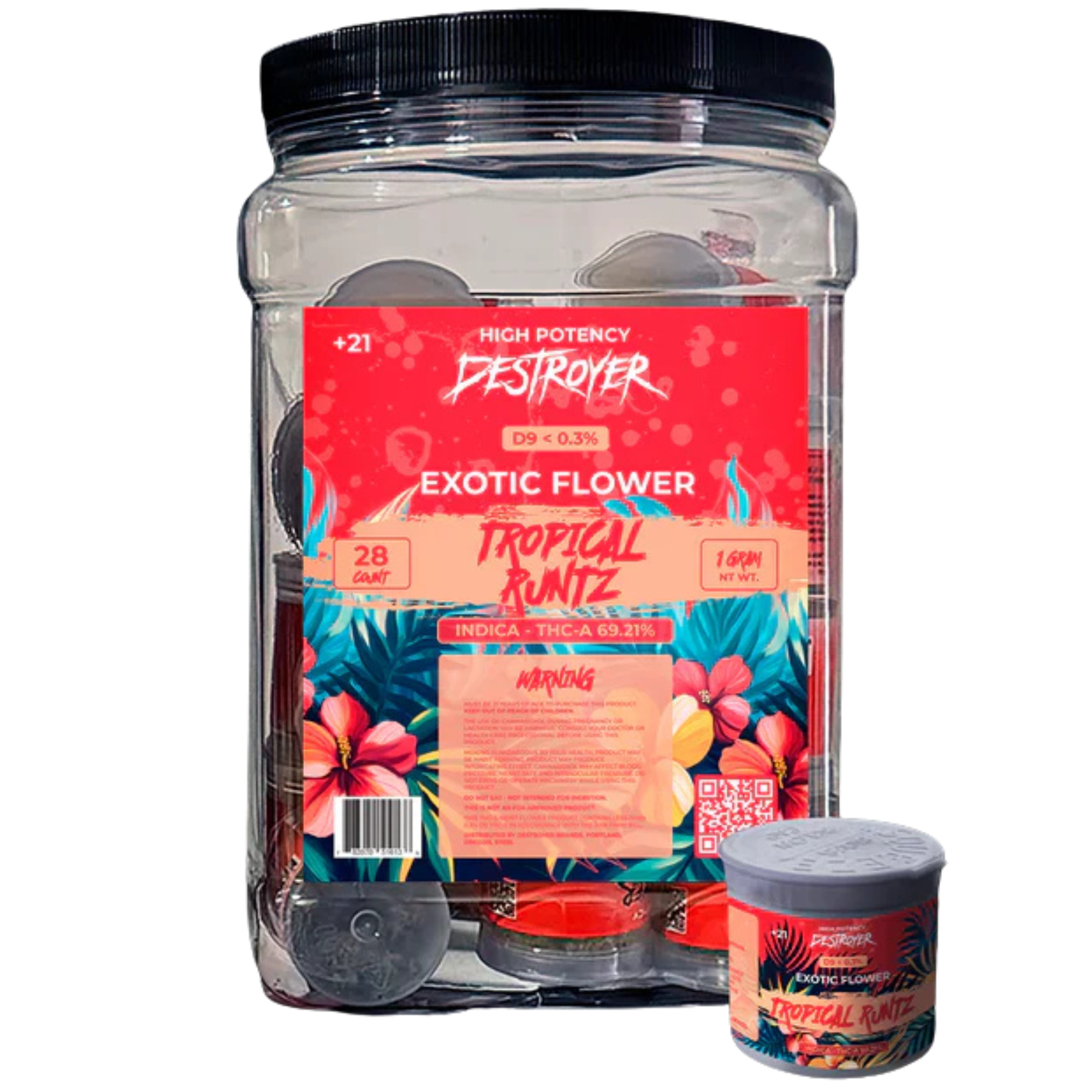 DESTROYER 1G EXOTIC FLOWER 28CTDESTROYER 1G EXOTIC FLOWER 28CT