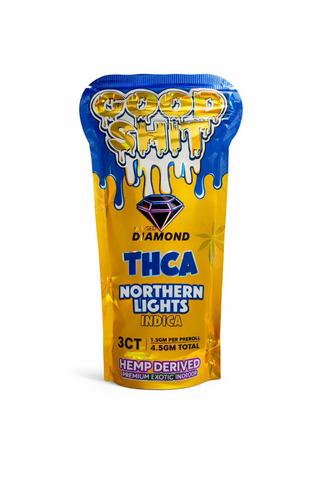 GOOD SHIT PREMIUM EXOTIC DIAMOND THCA PRE ROLLS 3 PACK