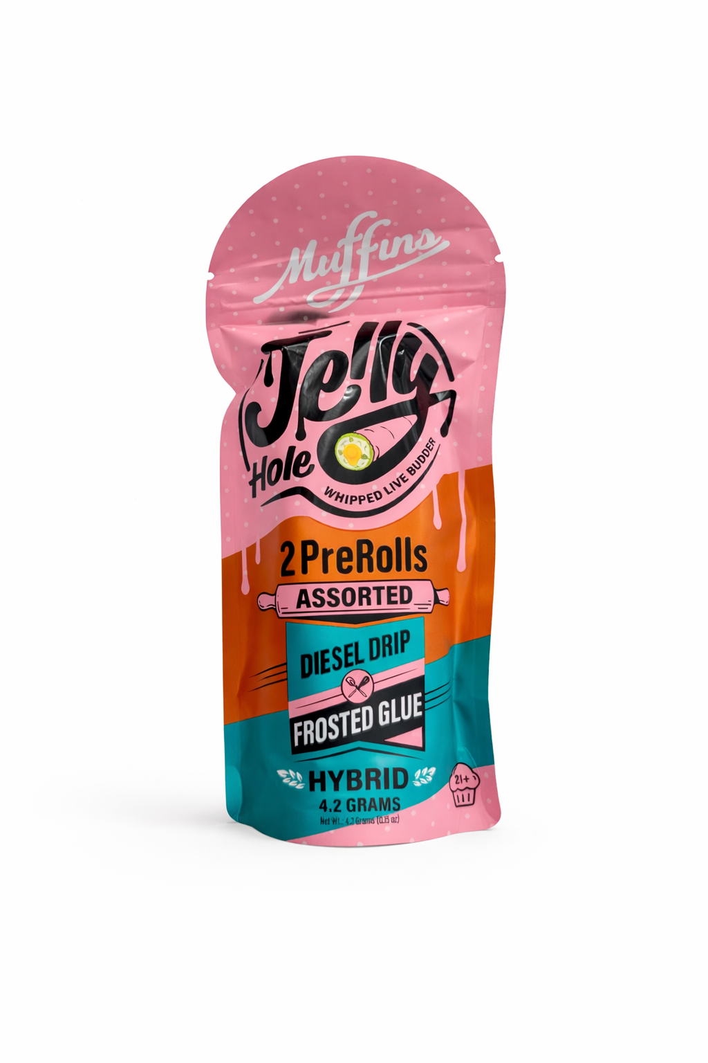 MUFFINS THCA JELLY HOLE 4.25GM PREROLLS 2 PACK