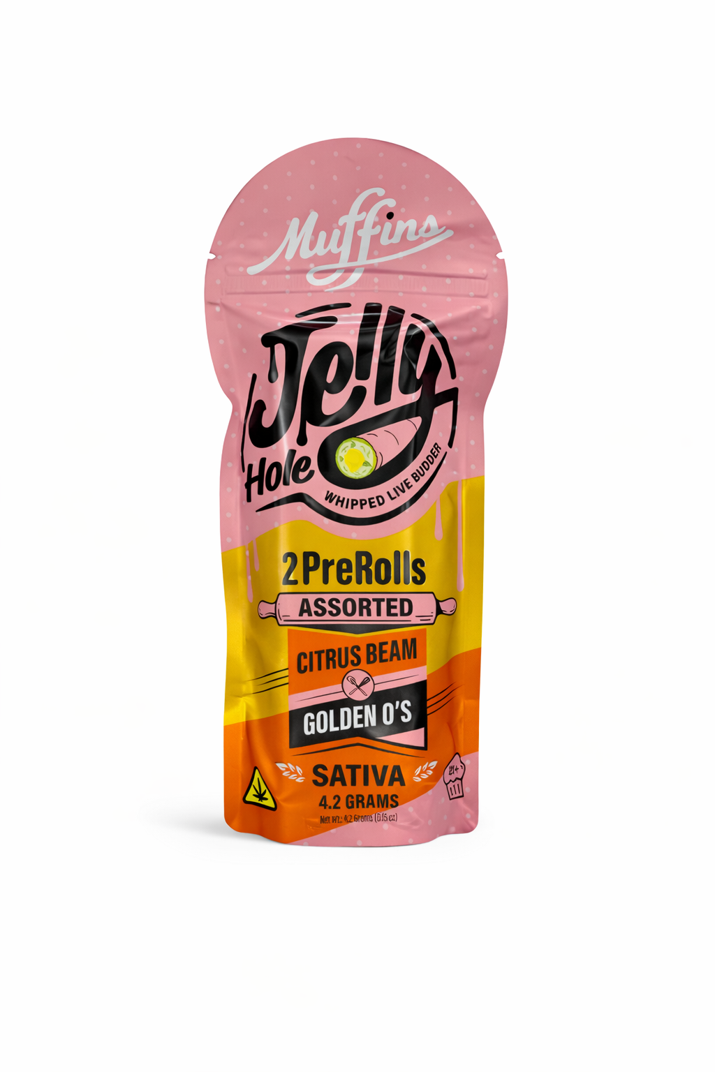 MUFFINS THCA JELLY HOLE 4.25GM PREROLLS 2 PACK