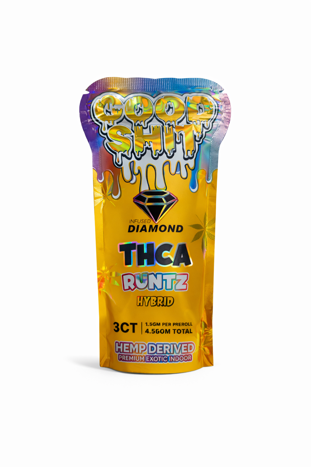 GOOD SHIT PREMIUM EXOTIC DIAMOND THCA PRE ROLLS 3 PACK