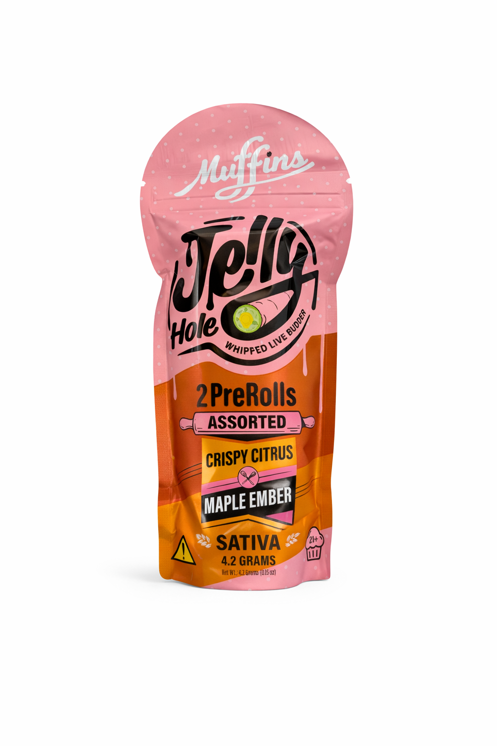 MUFFINS THCA JELLY HOLE 4.25GM PREROLLS 2 PACK