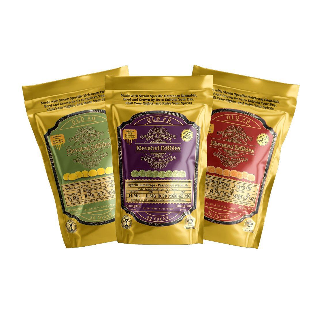 SWEET SENSI ELEVATED GUM DROPS 30CT