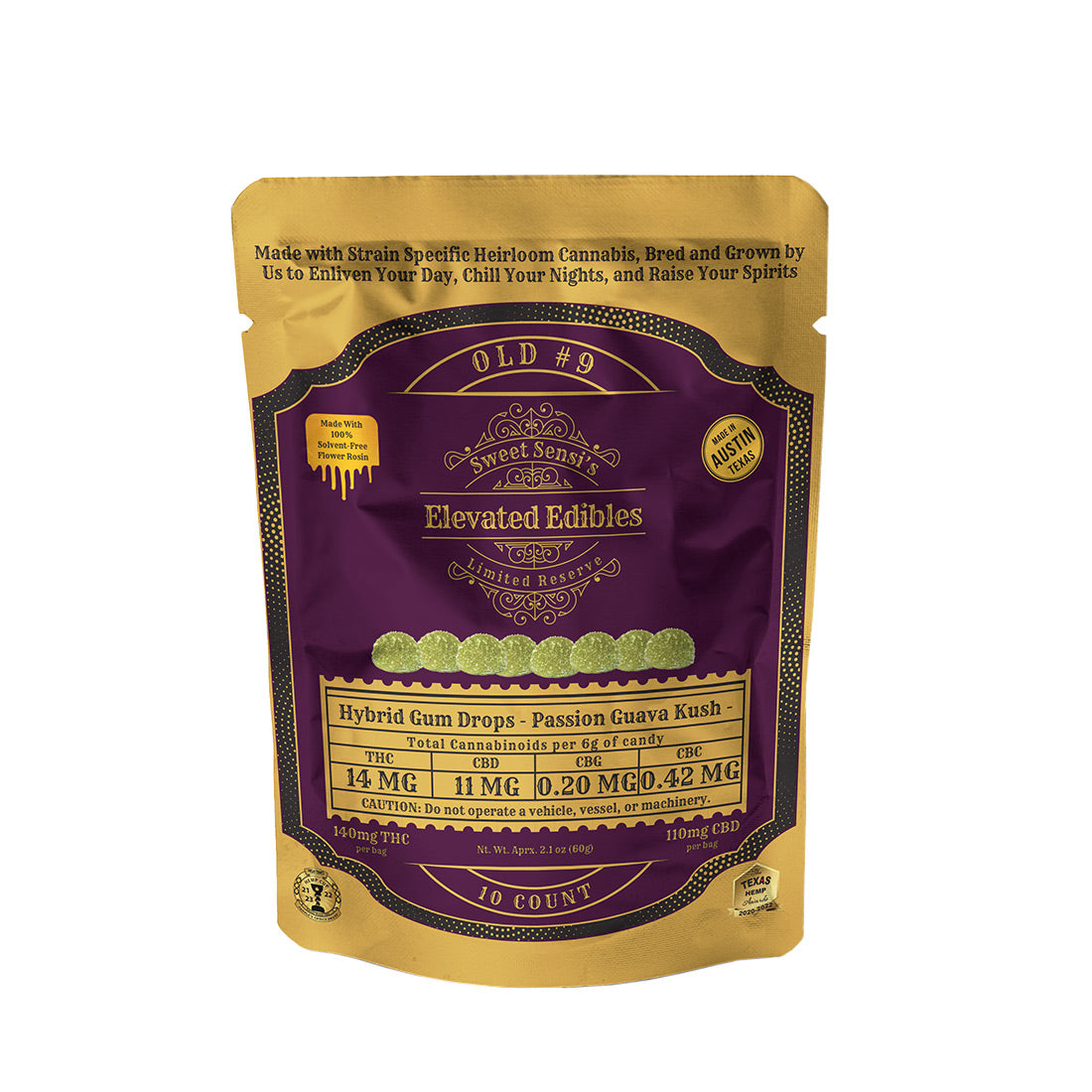 SWEET SENSI ELEVATED GUM DROPS 10CT