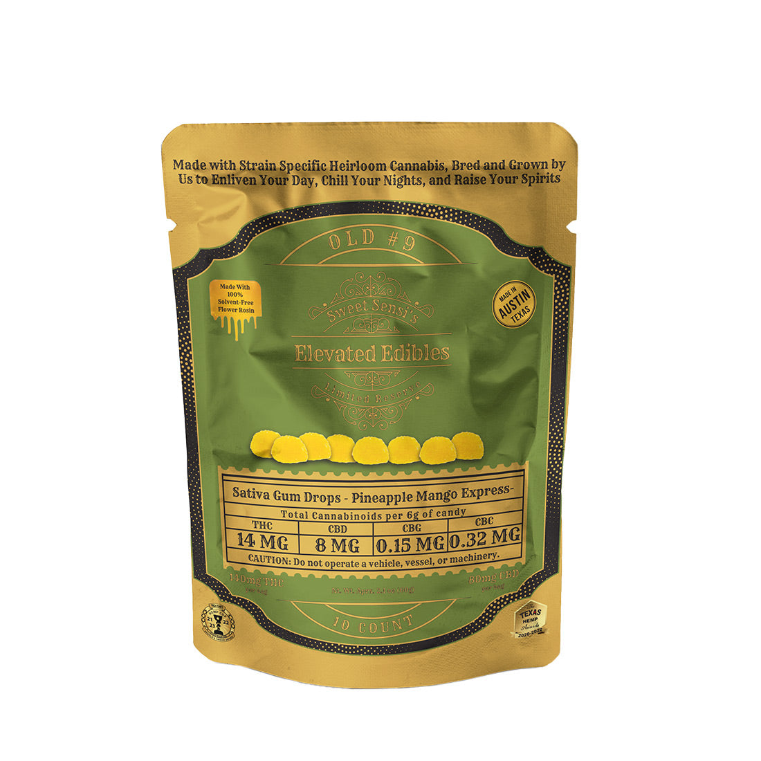 SWEET SENSI ELEVATED GUM DROPS 10CT