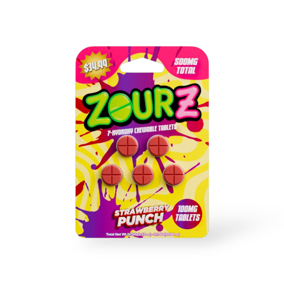 ZOURZ 7-OH CHEWABLE TABLET 100MG PER TABLET (500MG - 5 COUNTX10) BOX