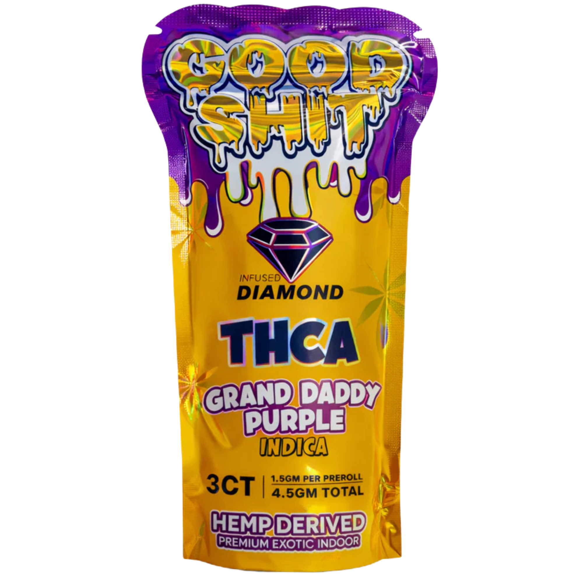 GOOD SHIT PREMIUM EXOTIC DIAMOND THCA PRE ROLLS 3 PACK
