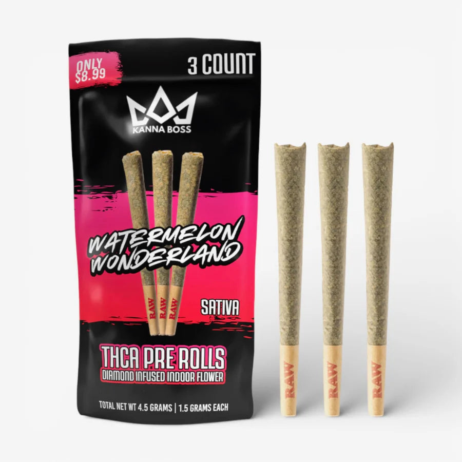 KANNA BOSS THCA PRE ROLLS 3 PACK