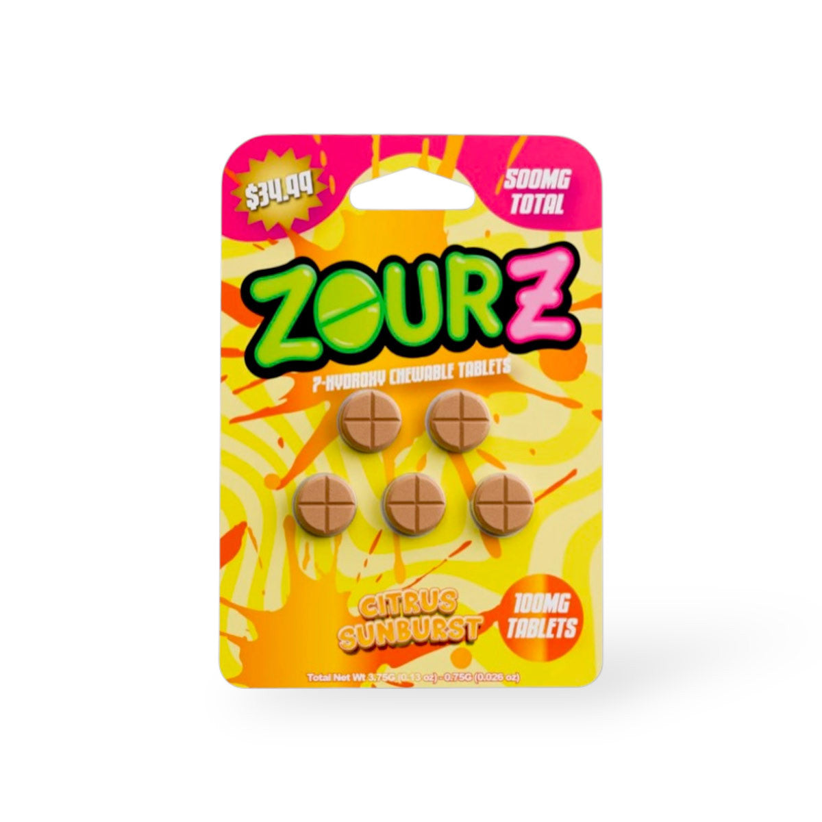 ZOURZ 7-OH CHEWABLE TABLET 100MG PER TABLET (500MG - 5 COUNT)