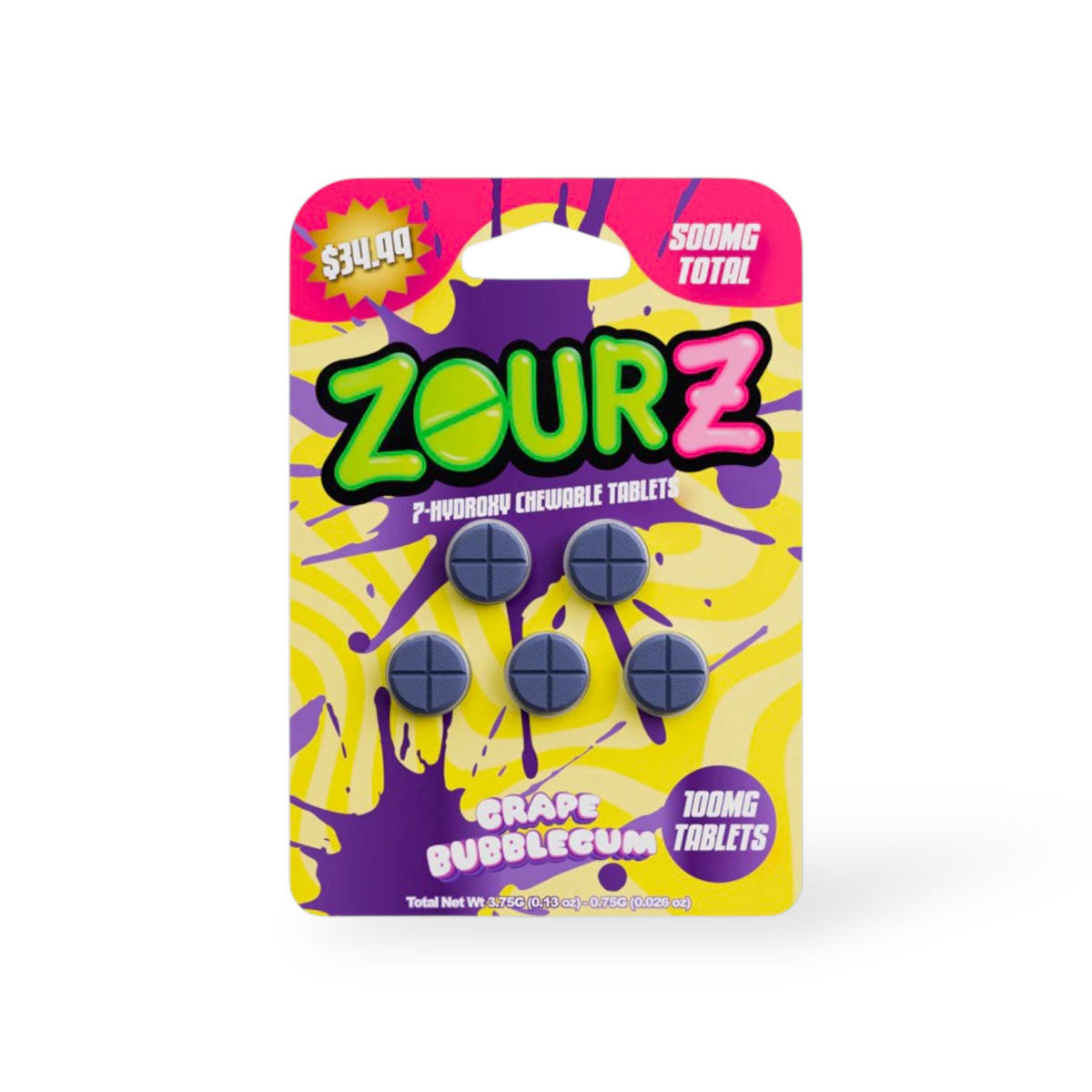 ZOURZ 7-OH CHEWABLE TABLET 100MG PER TABLET (500MG - 5 COUNT)