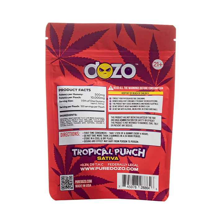 DOZO D9 SMASHERS GUMMIES 10000MG 20CT