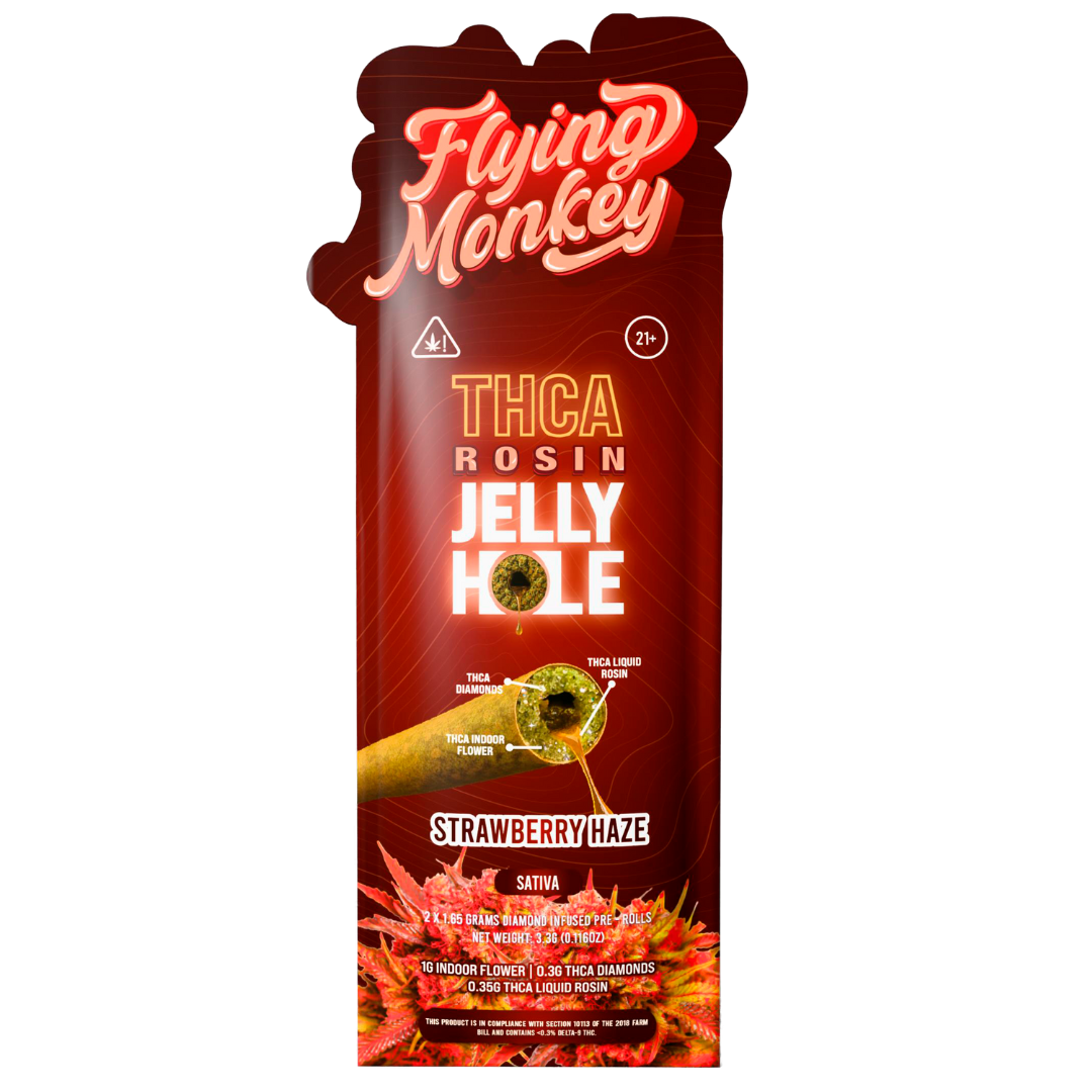 FLYING MONKEY THCA ROSIN JELLY HOLE PREROLLS 2 PACK