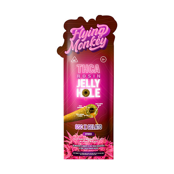 FLYING MONKEY THCA ROSIN JELLY HOLE PREROLLS 2 PACK