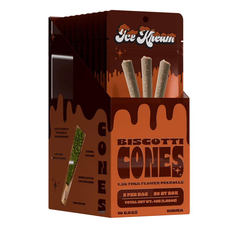 ICE KREAM 1.5G CONES THCA PRE ROLLS 3PK